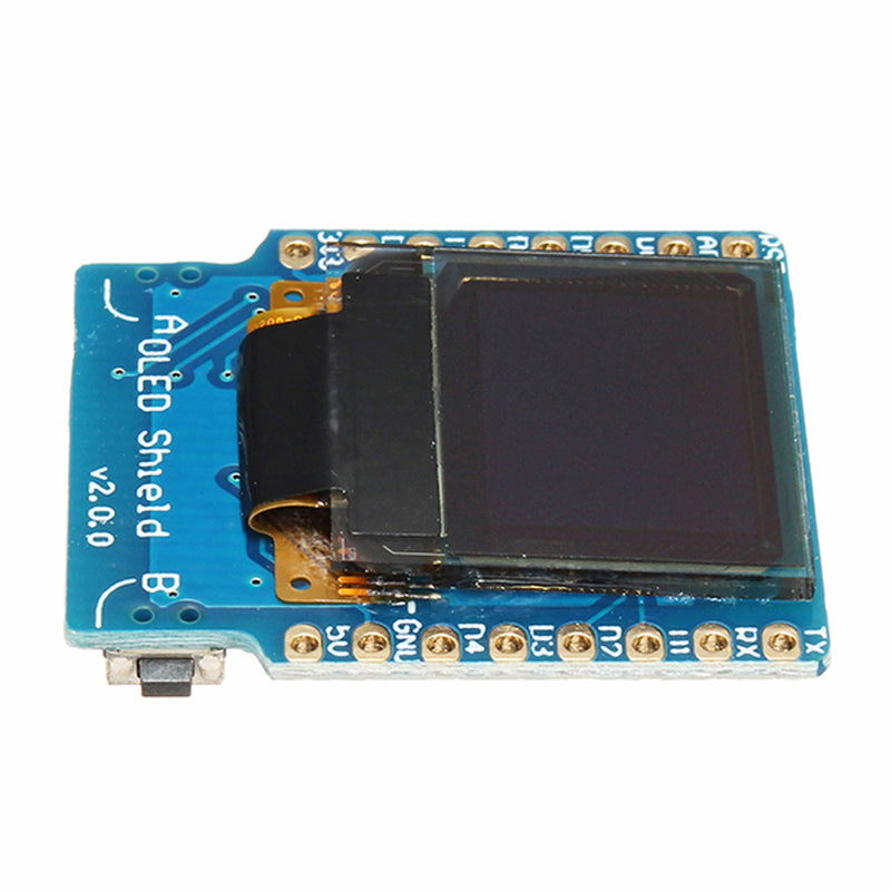 Geekcreit OLED Shield V2.0.0 Expansion Board For D1 Mini 0.66 Inch 64x48 IIC I2C Two Button