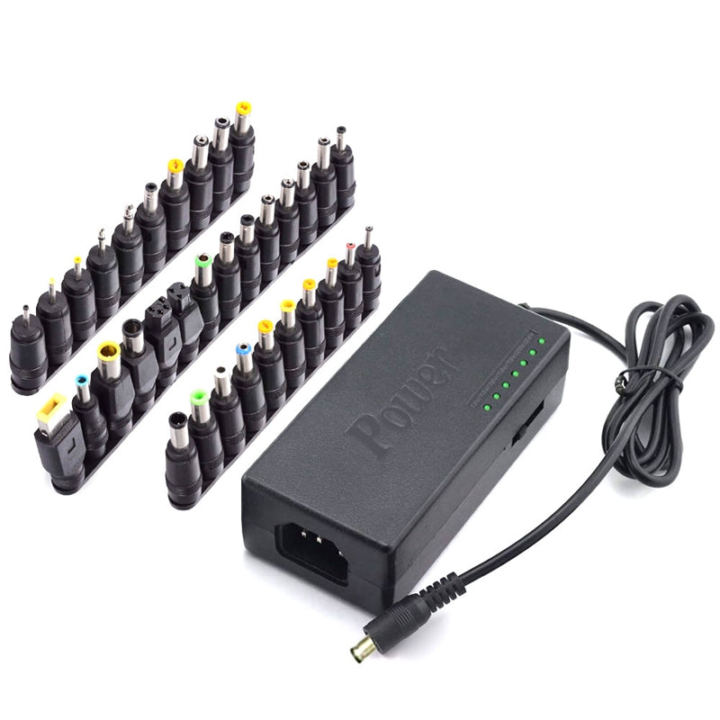 34Pcs Universal Power Laptop  Adapter 96W 12V To 24V Adjustable Portable Charger For Dell Hp Notebook