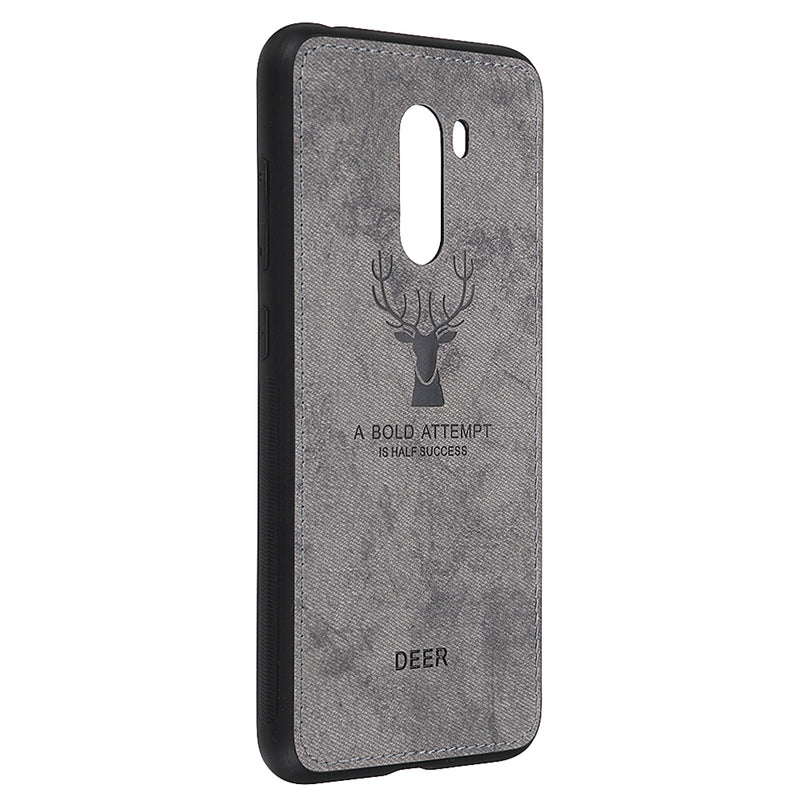Bakeey Deer Pattern Shockproof Cloth + Soft TPU Back Cover Protective Case for Xiaomi Pocophone F1