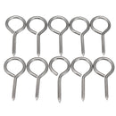 10Pcs M3 40mm 304 Stainless Steel Self Tapping Screw Eye Thread Eye Bolt Ring Hook