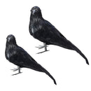Raven Halloween Party Crow Bird Decorations Prop Stuffed Feather Blackbird Decor