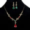 Sweet Plants Leaf Drop Pendant Necklace Earring Jewelry Set Fashion Women Wedding Accessories