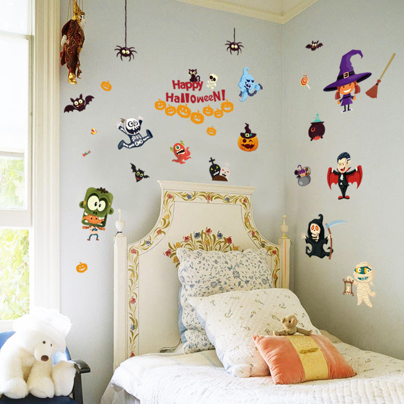 Miico SK9096 Halloween Cartoon Sticker Wall Sticker For Halloween Party Room Decoration