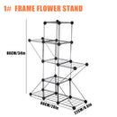 Modern Decorations Iron Plant Rack Stand Plants Succulent Shelf  Stair Shape Desktop Garden Flower Stand