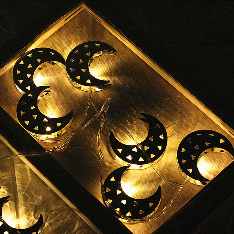 10 LED String Light Meniscus for Islam Eid Ramadan Moon Home Party Decor Ornament