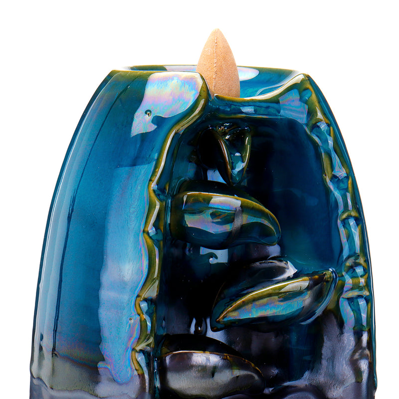 Incense Burner Backflow Incense Ceramic Crafts Incense Ddiffuser Home Office Mountain River Handicraft Incense Holder
