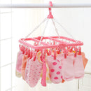 32Clip Portable Socks Cloth Hanger Rack Clothespin Multifunctional Drying RackSock Holder
