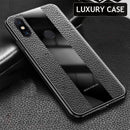 Bakeey Luxury Shockproof Soft Silicone PU Leather Tempered Glass Protective Case For Xiaomi Mi MIX 3
