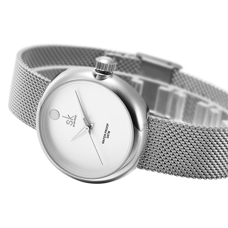 SK K0029 Casual Style Stainless Steel Women Watch Gift Quartz Movement Watches