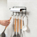 Kitchen Tissue Storage Holder Towel Rack Hook Holder Bathroom Shelf Hanging