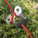 Multifunctional 3 Holes Outdoor EDC Tools Camping Tent Tools Quick Knot Tools
