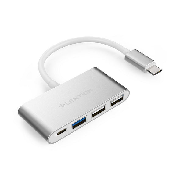 LENTION 4-in-1 USB Hub with Type C USB 3.0 PD Charge Hub for MacBooks