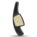Carbon Fiber Paddle Shift Extenders Steel Ring Wheel Gear Shifters For Audi