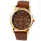 Wecin 9003 PU Leather Roman Number Band Analog Quartz Couples Watch