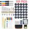 101Pcs 60W Wood Burning Woodworking Pen Set Electric Soldering Iron Burner Tools Kit