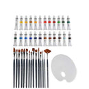 H&B Propylene Pigment 24 Colors Pigment 15 Nylon Painting Brush Palette Set Portable Nylon Packaging
