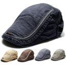 Mens Cotton Berets Caps Embroidery Painter Casual Outdoor Visor Forward Hat