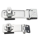 Locking Cylinder HASP Staple Garage Gate Door Lock Padlock with 2 Keys 75/105mm