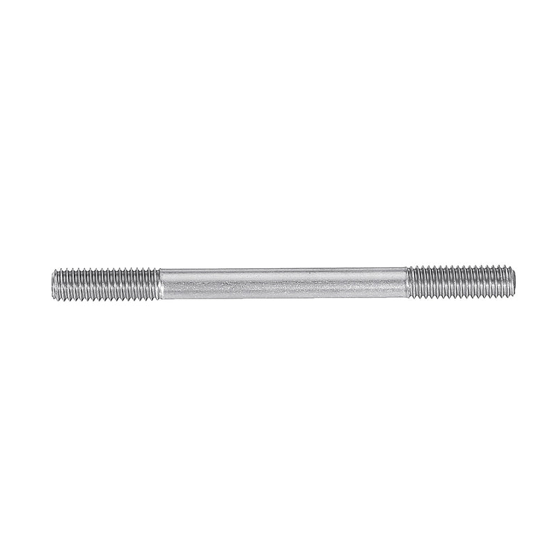 80Pcs M6 304 Stainless Steel Stud Bolt Set Threaded Stud Double Head Screw Rod with Nut Assortment Kit