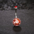 Trendy Dazzling Zirconia Crystal Body Jewelry Fashion Belly Ring Piercing Navel Ring for Women