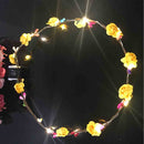 LED Flower Wreath Party Holiday Light Garland Headband Wedding Photography Gift