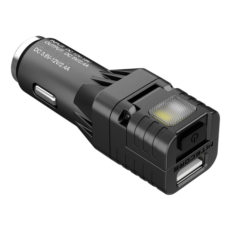 Nitecore VCL10 Quick Charge 3.0 USB Car Charger With White + Red Light Flashlight