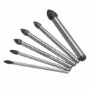 6pcs 3/4/5/6/8/10mm Triangular Drill Bit Set for Ceramic Tile Glass