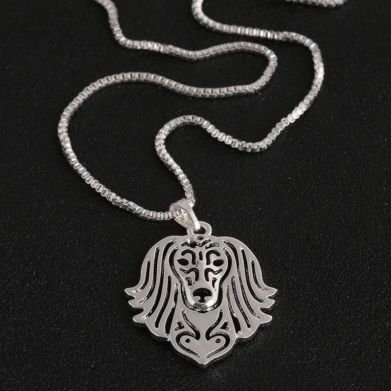 Cute Puppy Dog Shape Pendant Chain Alloy Necklace for Men Women