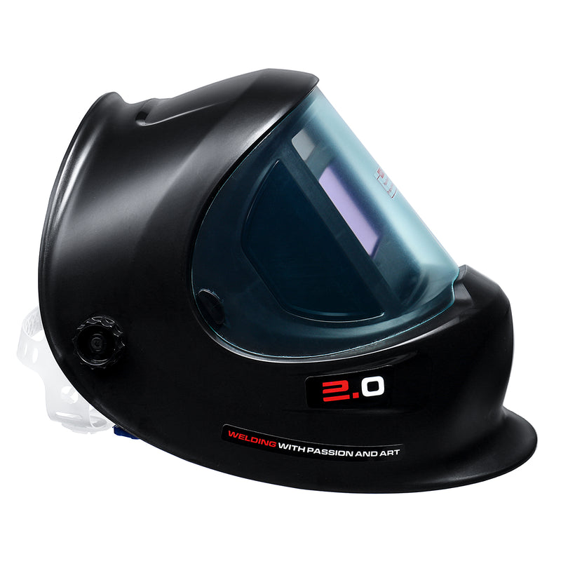 Upgrade Wide Screen Solar Welding Helmet Auto Darkening Tig Mig Welder Mask Cap