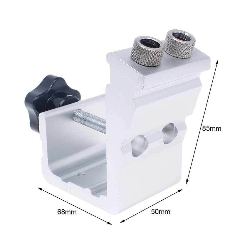 Aluminum Alloy Pocket Hole Jig Metal Drill Guide with Woodworking Clamp and 9.5mm Drill Bit Kit Pocket Screws