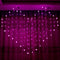 2x1m 128 LED Heart Shape Light String 220V Curtain Light Home Decor for Festival Christmas