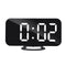 Digital LED Mirror Large Display Alarm Clock Snooze Function Dual USB Charger