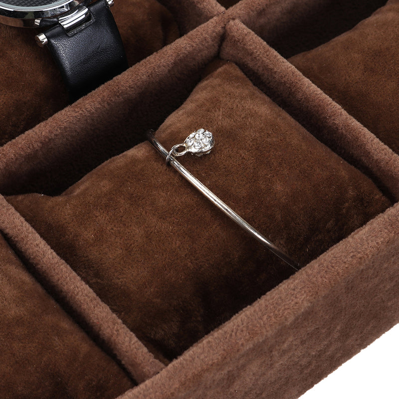 12 Grids Jewelry Storage Box Watch Display Box Velvet Watch Storage Box 35cm*24cm*7cm