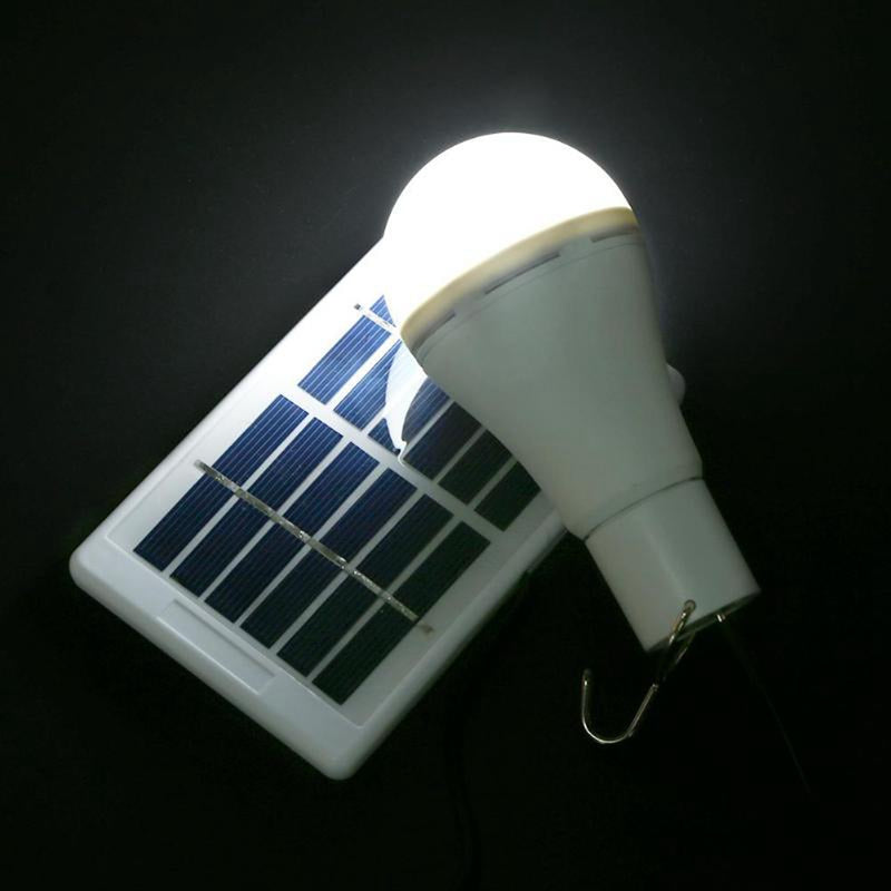 Portable 9W Solar Panel USB Rechargeable Camping Light 25 COB LED Bulb Lamp for Outdoor Emergency