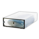 Foldable Clear Plastic Shoe Boxes Storage Organizer Stackable Tidy Baskets