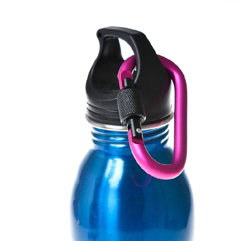 Aluminum Alloy Carabiner D-Ring Key Chain Shopping Cart Hook Outdoor