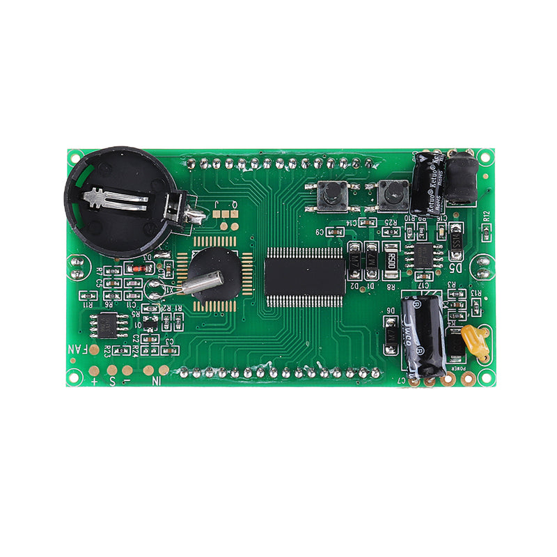 Dual Channel Temperature Display Screen Module DIY Digit Thermometer with Voltmeter Time DC 10-32V For Car Automotive Water Temperature