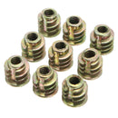 Suleve M8ZN1 50Pcs M8 Zinc Alloy Wood Furniture Hex Socket Drive Head Screw-in Threaded Insert Nut 13-30mm