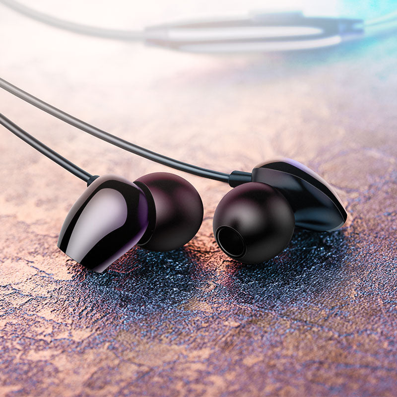 USAMS EP-28 Earphone Durable 3.5mm Wired Control In-ear Stereo Earbuds Headphone with Mic