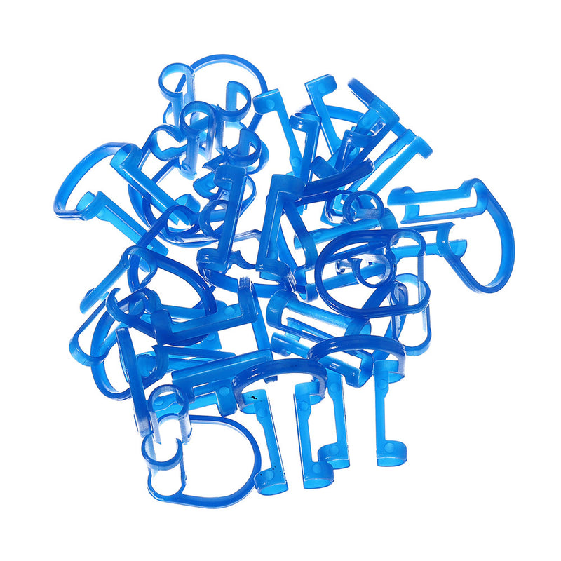 50pcs Disposable Cotton Roll Holder Blue Clip For Teeth Clinic Isolator Dental Tools