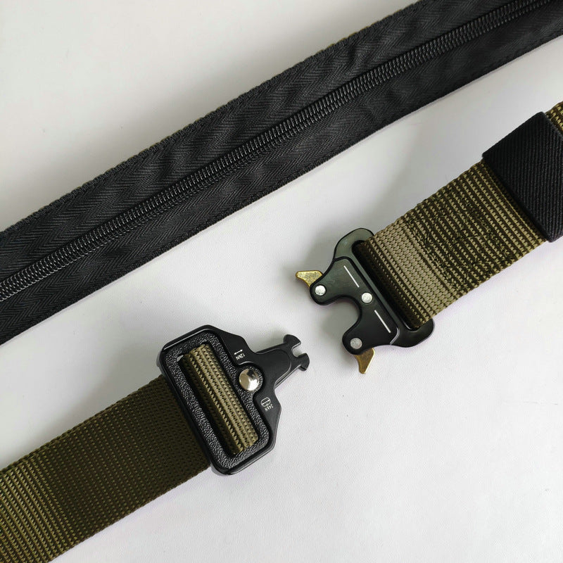 KALOAD 130cm Hidden Zip Bag Tactical Belt Leisure Waist Belt