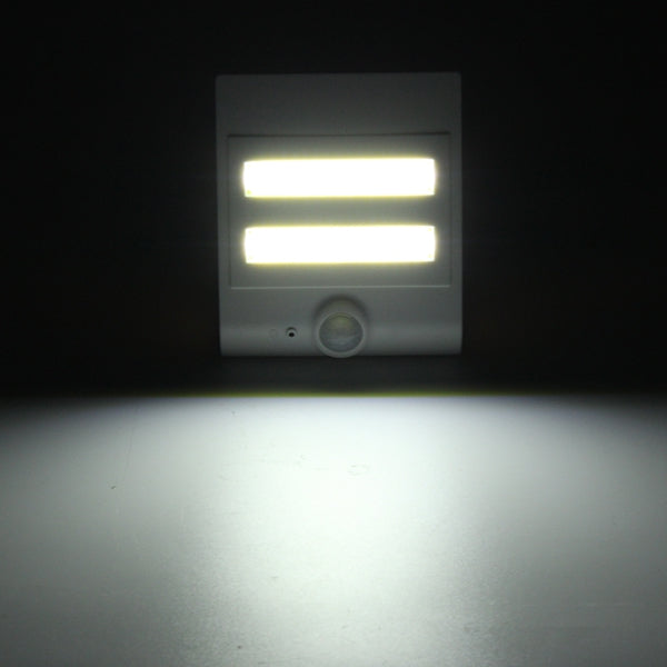 Solar Power PIR Motion Sensor COB LED Wall Light Outdoor Waterproof Garden Lamp