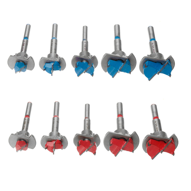7pcs Blue or Red Woodworking Hinge Hole Opener Set Positioning Hole Saw Cutter Drill Bits