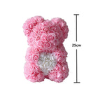 DIY Artificial Rose Flower Bear 25cm Beautiful For Wedding Birthday Gift Decorations