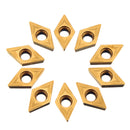 Drillpro 10pcs DCMT070204 Carbide Insert DCMT 0702 Cutter For for SDNCN Turning Tool Holder