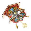 KB-002 Wooden Cuckoo Clock 3D Swing Clock Cartoon Wall Clock Bird Time Bell Alarm Watch