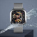 SKMEI 9184 Fashion Men Automatic Watch Waterproof Hollow Art Stainless Steel Strap Mechanical Watch