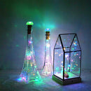 1PCS 6PCS Solar Powered Bottle Copper Cork Wire LED Fairy String Light Party Christmas Lamp