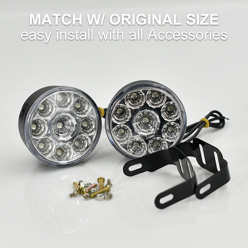 CNSUNNYLIGHT 2Pcs OSR LED Headlight Daytime Running Light Assembly White 12V Auto DRL Fog Day Light Replace For Toyota Car-Styling Accessories