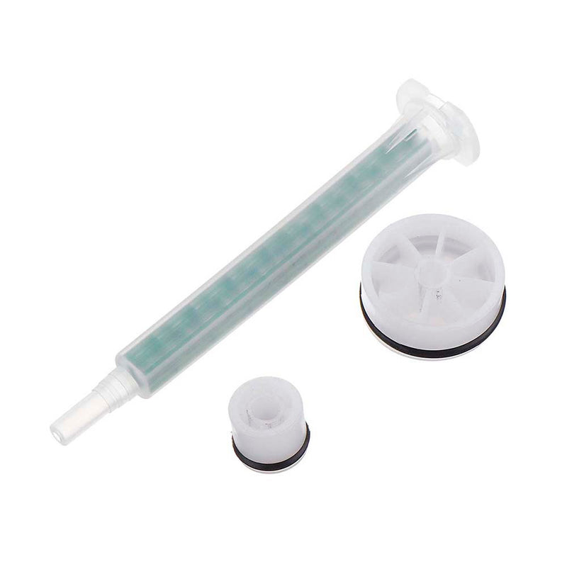 5Pcs/set 50ml 4:1 AB Glue Tube Dual Glue Cartridge Two Component Dispenser Tube with Mixing Tube Mixing Syringe for Industrial Glue Applicator